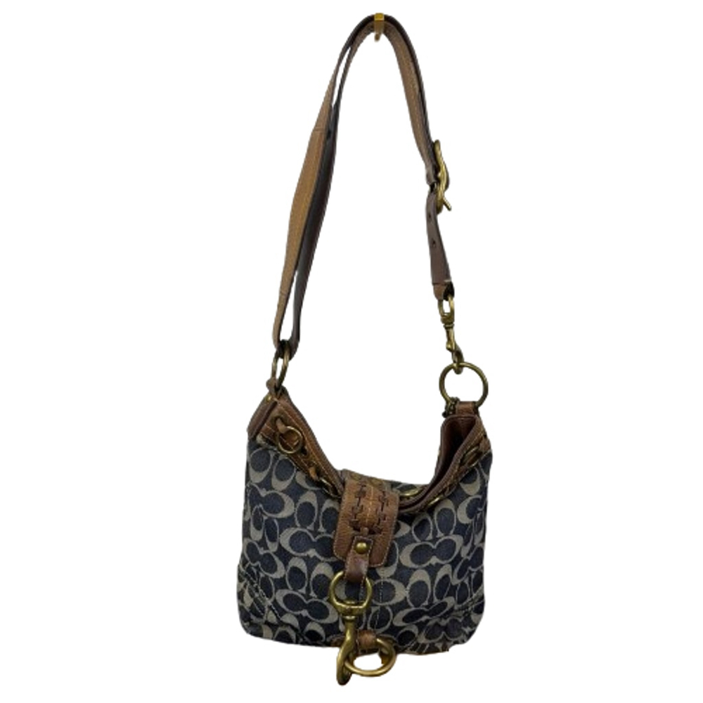 Coach Blue and Brown Crossbody Bag